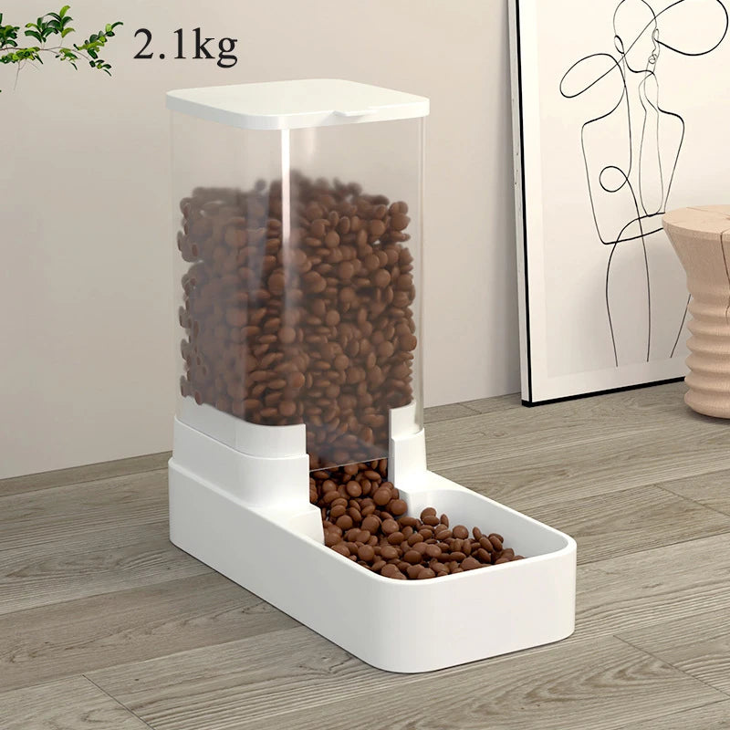 Comedero y bebedero automático de gran capacidad para perros y gatos.