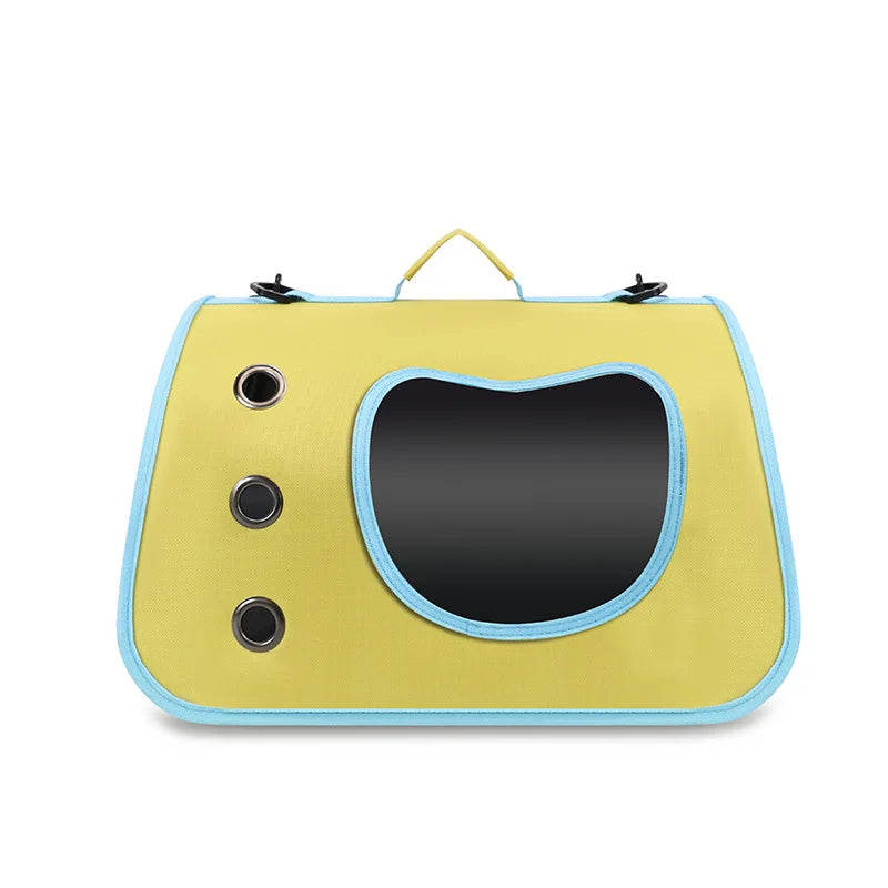 Bolsa transportadora portátil y plegable para mascotas pequeñas, con ventilación.