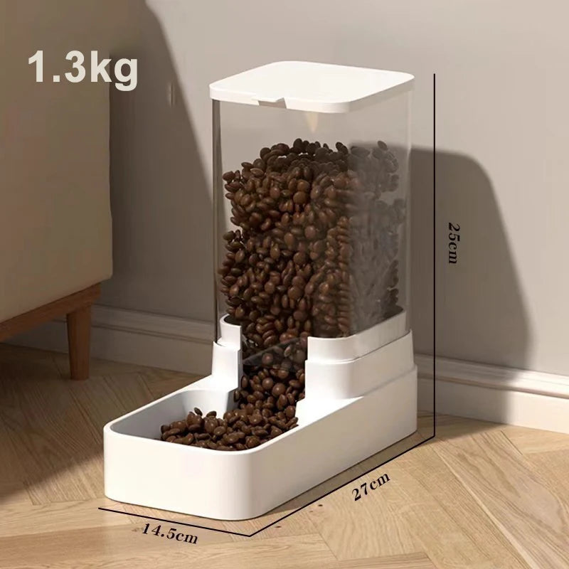 Comedero y bebedero automático de gran capacidad para perros y gatos.