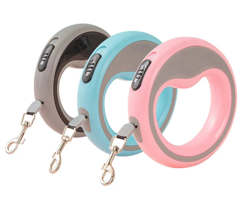 Correa retráctil automática para perros, 250 cm. Ideal para adiestramiento y paseos al aire libre.