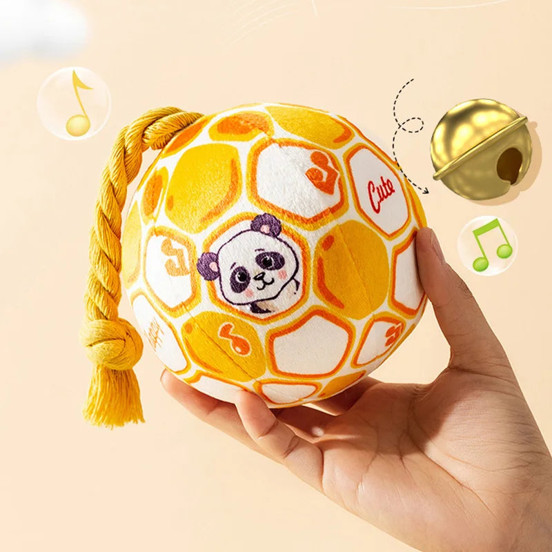Juguete de pelota para perros, resistente a mordidas. Ideal para limpiar dientes y con sonido.