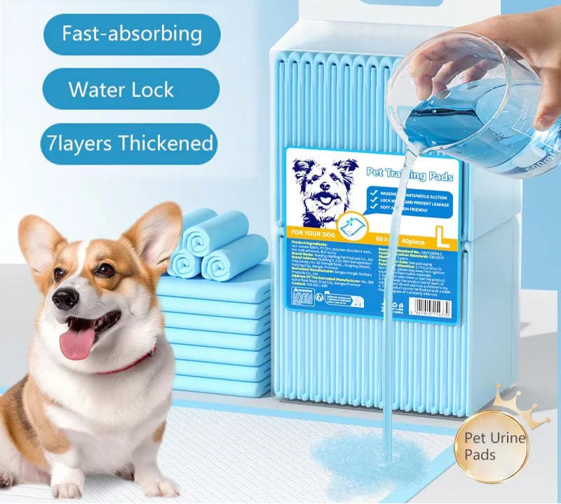 Almohadillas de entrenamiento para mascotas. Absorbentes, a prueba de fugas y de secado rápido.
