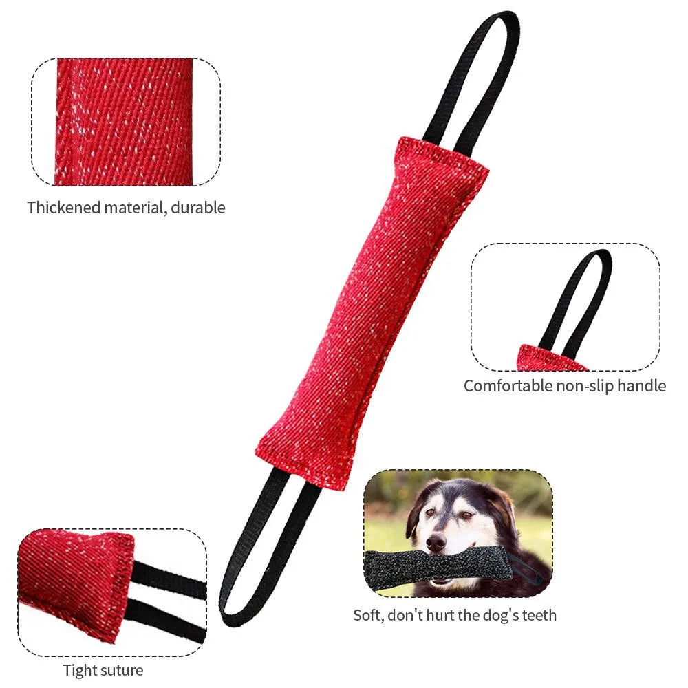 Juguete molar interactivo para perros. Resistente a mordidas, ideal para tirar y aflojar.