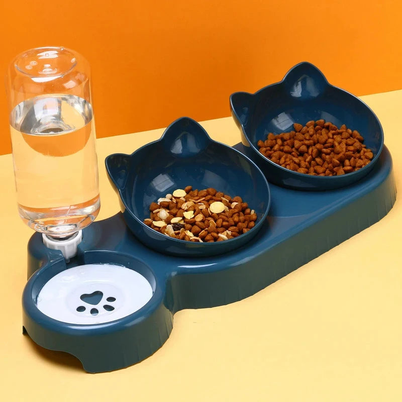 Comedero y bebedero automático 3 en 1 para perros y gatos pequeños. Práctico y funcional.