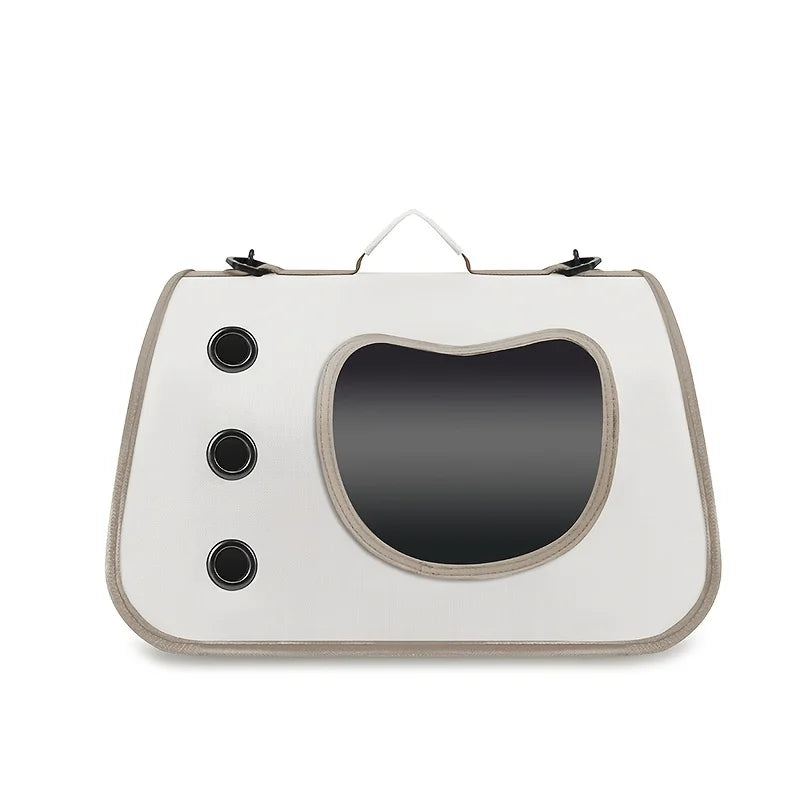 Bolsa transportadora portátil y plegable para mascotas pequeñas, con ventilación.