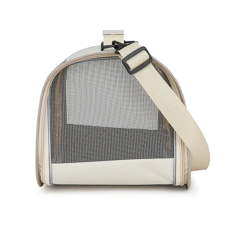 Bolsa transportadora portátil y plegable para mascotas pequeñas, con ventilación.